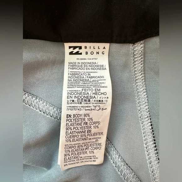 BILLABONG FLUID PRO ~ Men’s swim shorts velcro/cord tie side pocket size M - Picture 2 of 7